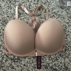 Adore Me 30G NWT racer back front closure bra nude soft pink